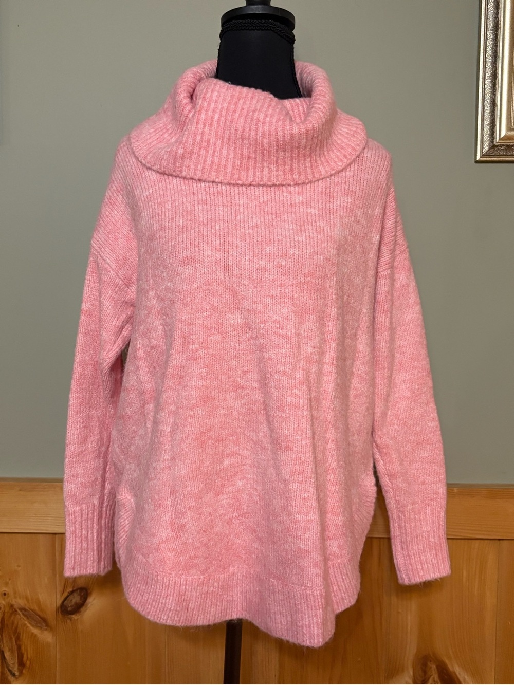 LOFT Pink Cowl Neck Knit Sweater size Petite XS NWT